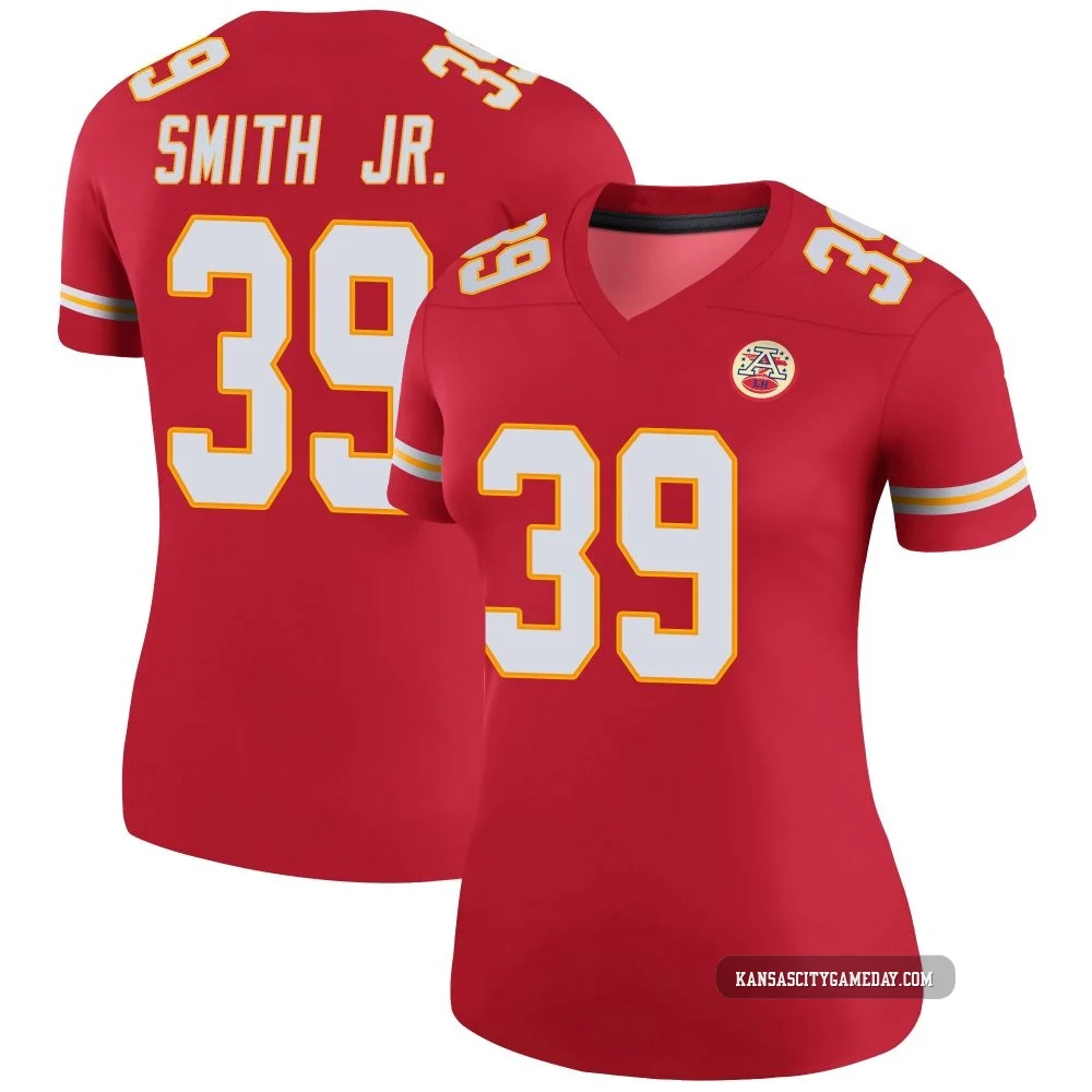 Women's Melvin Smith Jr. Kansas City Chiefs ＃39 Legend Red Color Rush Jersey