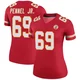 Women's Mike Pennel Jr. Kansas City Chiefs ＃69 Legend Red Color Rush Jersey