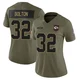 Women's Nick Bolton Kansas City Chiefs ＃32 Limited Olive 2025 Salute to Service Jersey