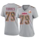 Women's Nick Torres Kansas City Chiefs ＃79 Game Gray Atmosphere Fashion Super Bowl LIX Jersey