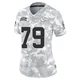 Women's Nick Torres Kansas City Chiefs ＃79 Limited Arctic Camo 2024 Salute to Service Jersey