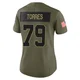 Women's Nick Torres Kansas City Chiefs ＃79 Limited Olive 2025 Salute to Service Jersey