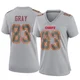 Women's Noah Gray Kansas City Chiefs ＃83 Game Gray Atmosphere Fashion Jersey