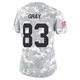 Women's Noah Gray Kansas City Chiefs ＃83 Limited Arctic Camo 2024 Salute to Service Jersey