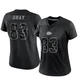 Women's Noah Gray Kansas City Chiefs ＃83 Limited Black Reflective Jersey
