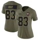 Women's Noah Gray Kansas City Chiefs ＃83 Limited Olive 2025 Salute to Service Jersey