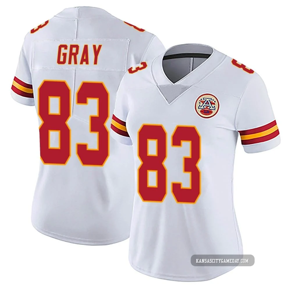 Women's Noah Gray Kansas City Chiefs ＃83 Limited White Vapor Untouchable Jersey