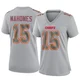 Women's Patrick Mahomes Kansas City Chiefs ＃15 Game Gray Atmosphere Fashion Jersey