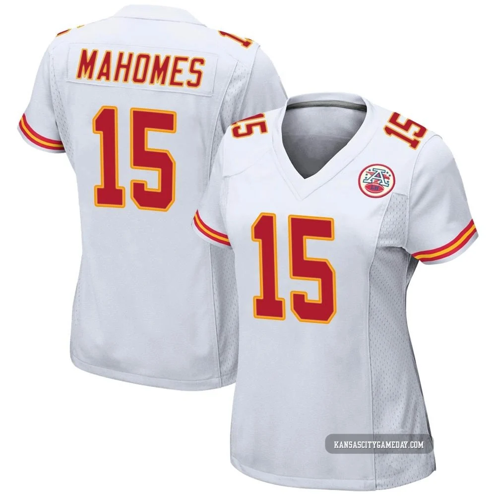 Women's Patrick Mahomes Kansas City Chiefs ＃15 Game White Jersey