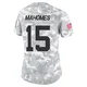 Women's Patrick Mahomes Kansas City Chiefs ＃15 Limited Arctic Camo 2024 Salute to Service Jersey