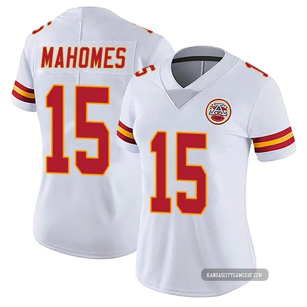 Women's Patrick Mahomes Kansas City Chiefs ＃15 Limited White Vapor Untouchable Jersey