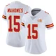 Women's Patrick Mahomes Kansas City Chiefs ＃15 Limited White Vapor Untouchable Super Bowl LIX Jersey