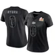 Women's Pete Nygra Kansas City Chiefs ＃0 Limited Black Reflective Super Bowl LIX Jersey