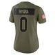 Women's Pete Nygra Kansas City Chiefs ＃0 Limited Olive 2025 Salute to Service Jersey