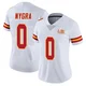 Women's Pete Nygra Kansas City Chiefs ＃0 Limited White Vapor Untouchable Super Bowl LIX Jersey