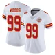 Women's Peter Woods Kansas City Chiefs ＃99 Limited White Vapor Untouchable Jersey
