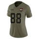 Women's Phillip Brooks Kansas City Chiefs ＃88 Limited Olive 2025 Salute to Service Jersey