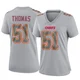 Women's R Mason Thomas Kansas City Chiefs ＃51 Game Gray Atmosphere Fashion Jersey