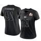 Women's R Mason Thomas Kansas City Chiefs ＃51 Limited Black Reflective Super Bowl LIX Jersey