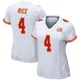 Women's Rashee Rice Kansas City Chiefs ＃4 Game White Super Bowl LIX Jersey