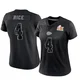 Women's Rashee Rice Kansas City Chiefs ＃4 Limited Black Reflective Super Bowl LIX Jersey