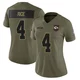 Women's Rashee Rice Kansas City Chiefs ＃4 Limited Olive 2025 Salute to Service Jersey