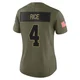 Women's Rashee Rice Kansas City Chiefs ＃4 Limited Olive 2025 Salute to Service Jersey