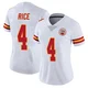 Women's Rashee Rice Kansas City Chiefs ＃4 Limited White Vapor Untouchable Jersey