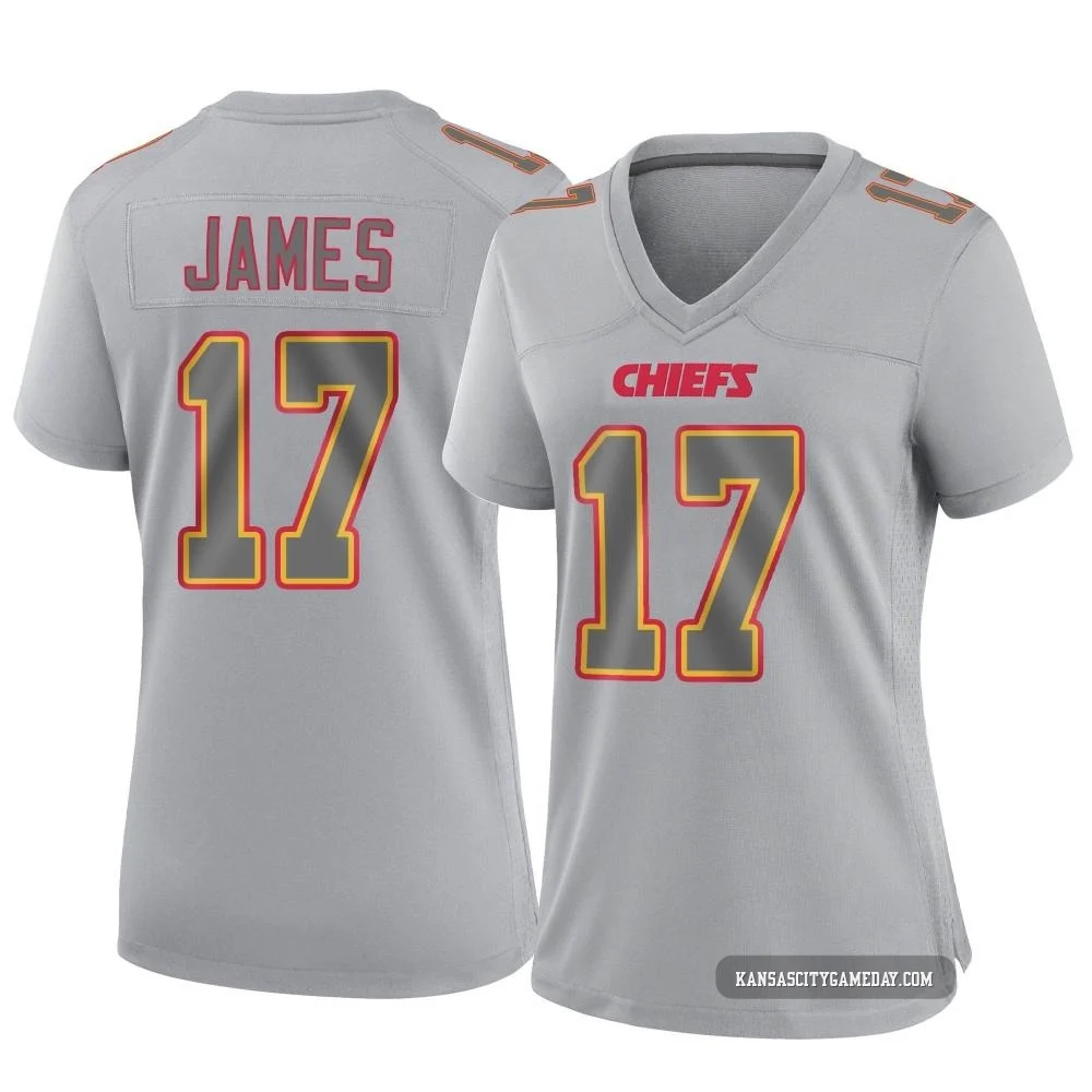 Women's Richie James Kansas City Chiefs ＃17 Game Gray Atmosphere Fashion Jersey
