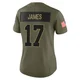 Women's Richie James Kansas City Chiefs ＃17 Limited Olive 2025 Salute to Service Jersey