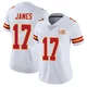 Women's Richie James Kansas City Chiefs ＃17 Limited White Vapor Untouchable Super Bowl LIX Jersey