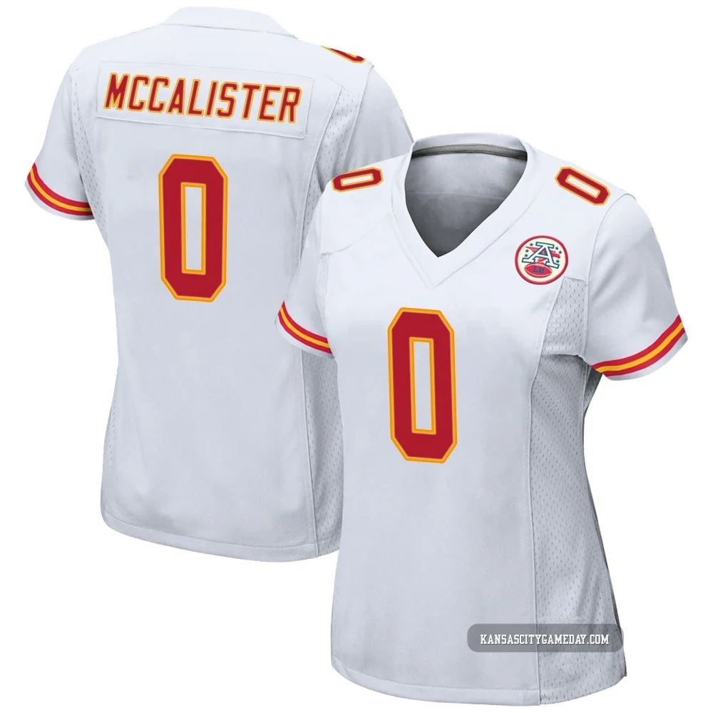 Women's Tanner McCalister Kansas City Chiefs ＃0 Game White Jersey