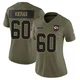 Women's Tautvydas Kieras Kansas City Chiefs ＃60 Limited Olive 2025 Salute to Service Jersey