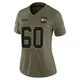 Women's Tautvydas Kieras Kansas City Chiefs ＃60 Limited Olive 2025 Salute to Service Jersey