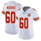 Women's Tautvydas Kieras Kansas City Chiefs ＃60 Limited White Vapor Untouchable Jersey