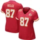 Women's Travis Kelce Kansas City Chiefs ＃87 Game Red Team Color Super Bowl LIX Jersey