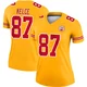Women's Travis Kelce Kansas City Chiefs ＃87 Legend Gold Inverted Jersey