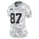 Women's Travis Kelce Kansas City Chiefs ＃87 Limited Arctic Camo 2024 Salute to Service Jersey