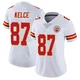 Women's Travis Kelce Kansas City Chiefs ＃87 Limited White Vapor Untouchable Jersey