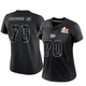 Women's Tremayne Anchrum Jr. Kansas City Chiefs ＃70 Limited Black Reflective Super Bowl LIX Jersey
