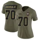 Women's Tremayne Anchrum Jr. Kansas City Chiefs ＃70 Limited Olive 2025 Salute to Service Jersey