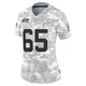 Women's Trey Smith Kansas City Chiefs ＃65 Limited Arctic Camo 2024 Salute to Service Jersey