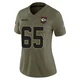 Women's Trey Smith Kansas City Chiefs ＃65 Limited Olive 2025 Salute to Service Jersey