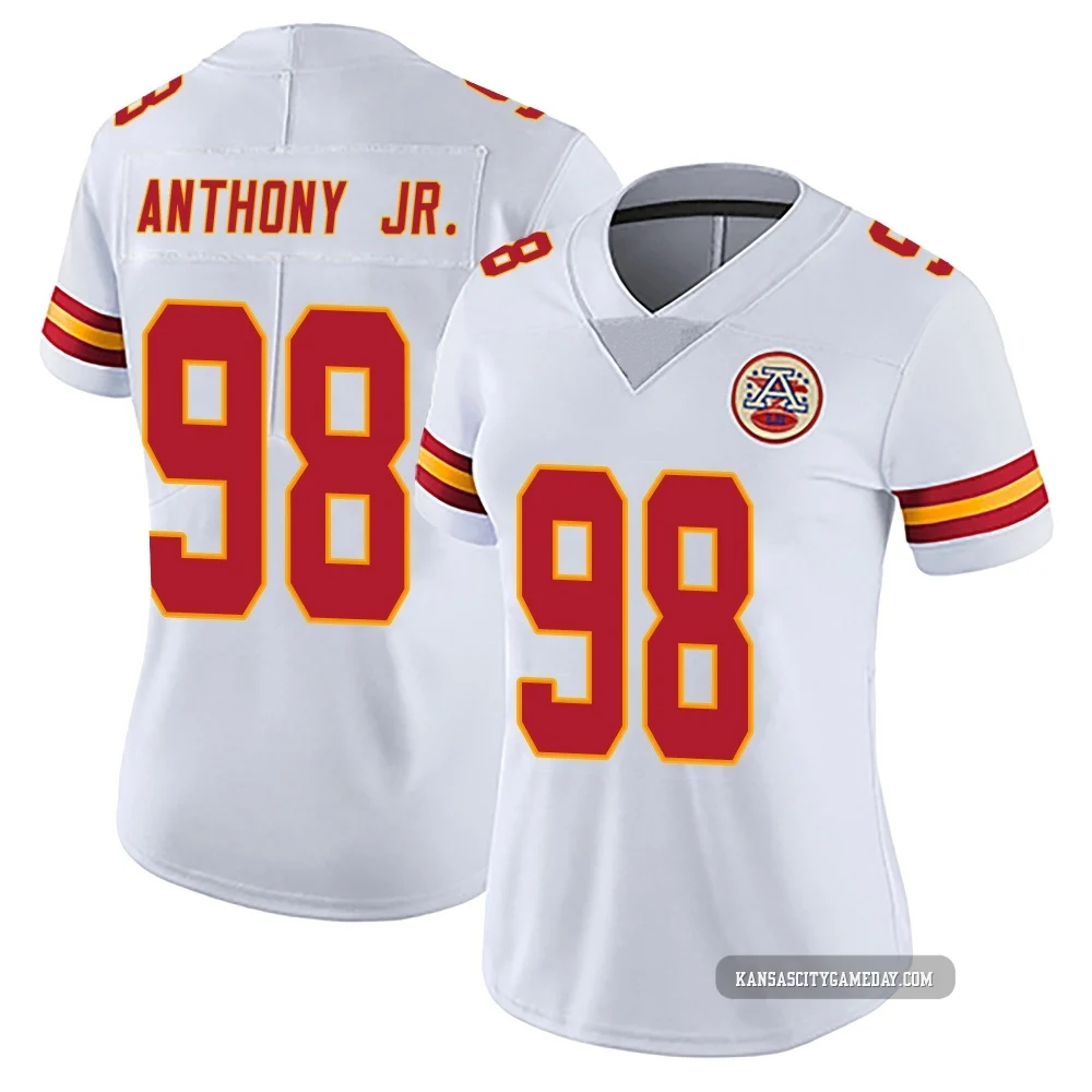 Women's Vincent Anthony Jr. Kansas City Chiefs ＃98 Limited White Vapor Untouchable Jersey