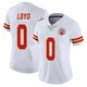 Women's Xavier Loyd Kansas City Chiefs ＃0 Limited White Vapor Untouchable Jersey