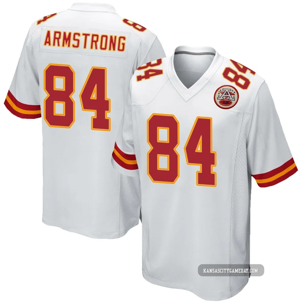 Youth Andrew Armstrong Kansas City Chiefs ＃84 Game White Jersey