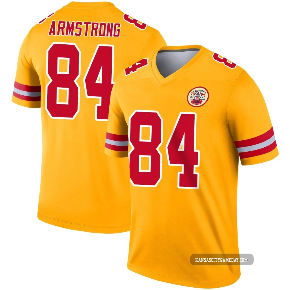 Youth Andrew Armstrong Kansas City Chiefs ＃84 Legend Gold Inverted Jersey