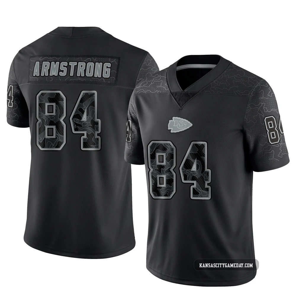Youth Andrew Armstrong Kansas City Chiefs ＃84 Limited Black Reflective Jersey