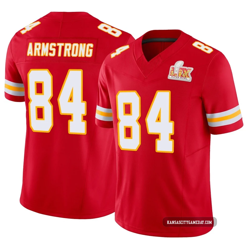 Youth Andrew Armstrong Kansas City Chiefs ＃84 Limited Red Vapor F.U.S.E. Super Bowl LIX Jersey