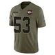 Youth BJ Thompson Kansas City Chiefs ＃53 Limited Olive 2025 Salute to Service Jersey